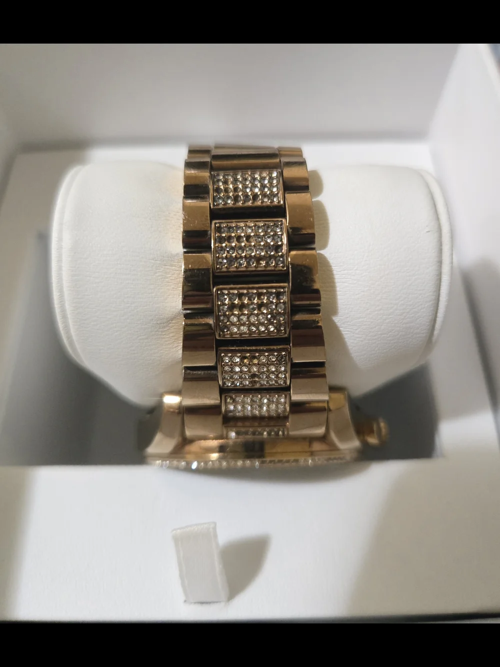 Michael Kords Gold Crystal Accent Watch